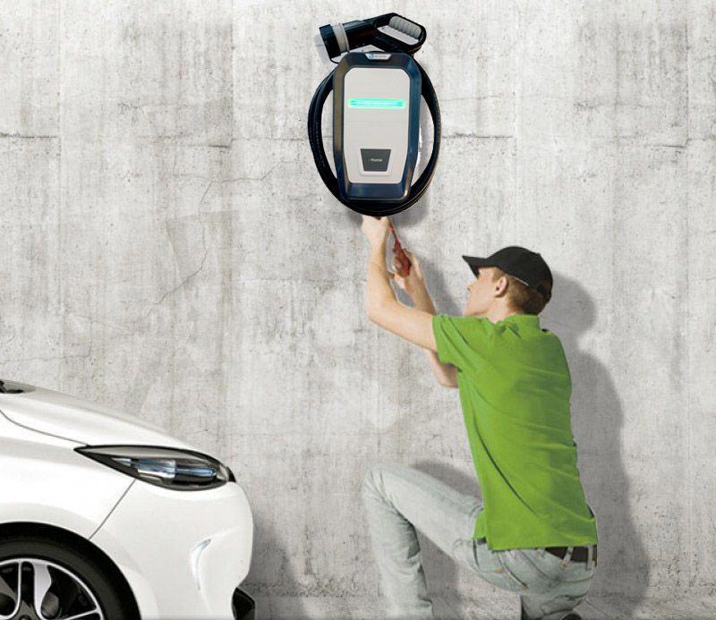 Instalación de punto de recarga para coches eléctricos